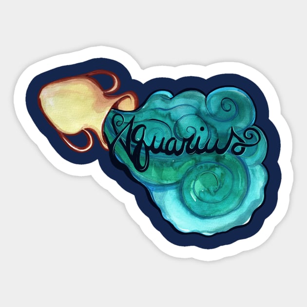 Aquarius Sticker by bubbsnugg